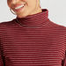 Striped Turtle Neck Sweater with Long Sleeves-Sweaters-thumbnailMobile-2