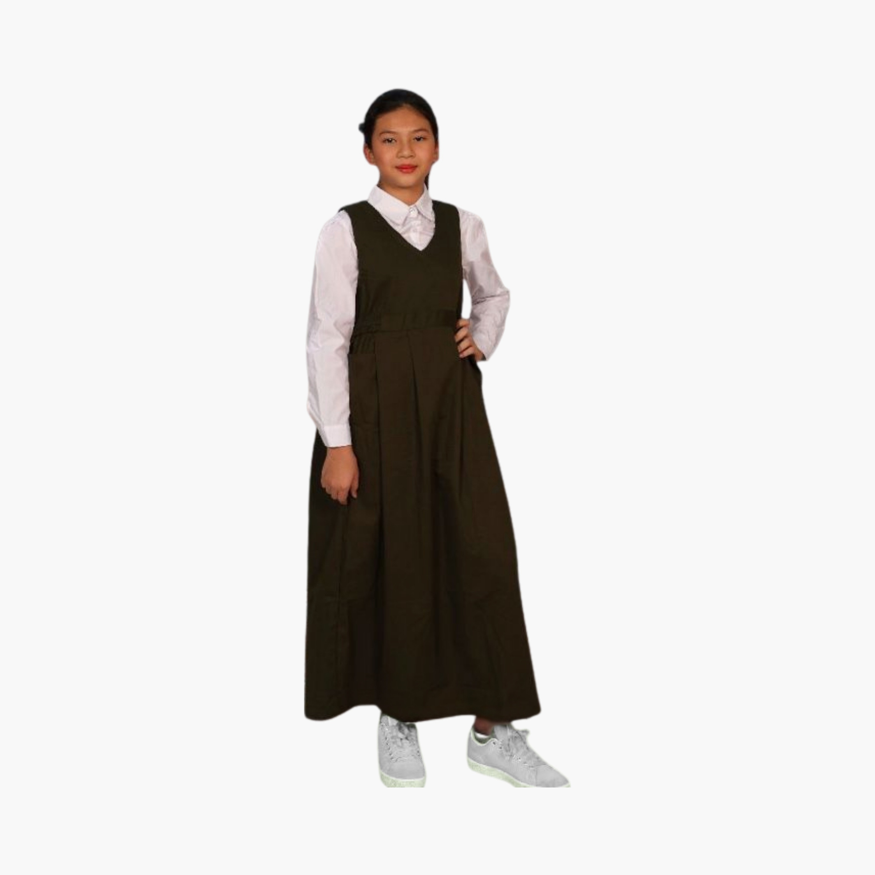 فستان زي مدرسي سادة موديل 7 من ماي سكول- أسود-girls-clothing-schoolwear-dresses-image-1