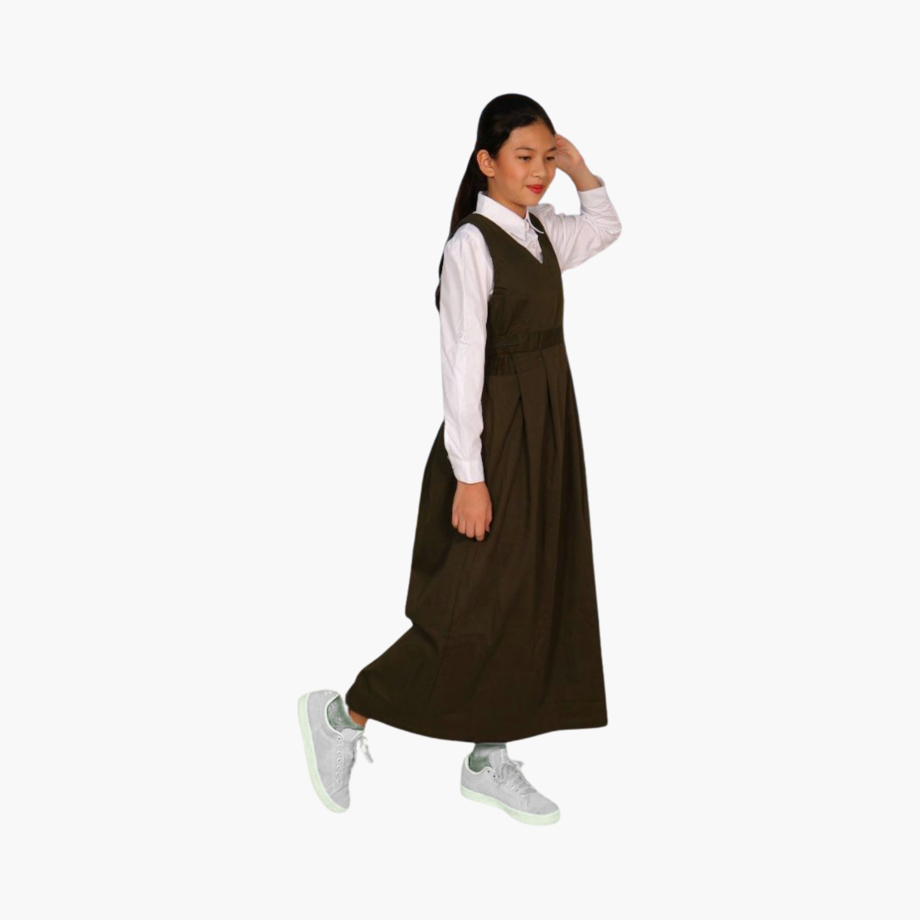 فستان زي مدرسي سادة موديل 7 من ماي سكول- أسود-girls-clothing-schoolwear-dresses-image-3