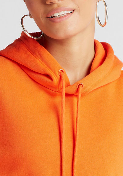 Solid Hooded Sweatshirt with Long Sleeves-Hoodies-image-2