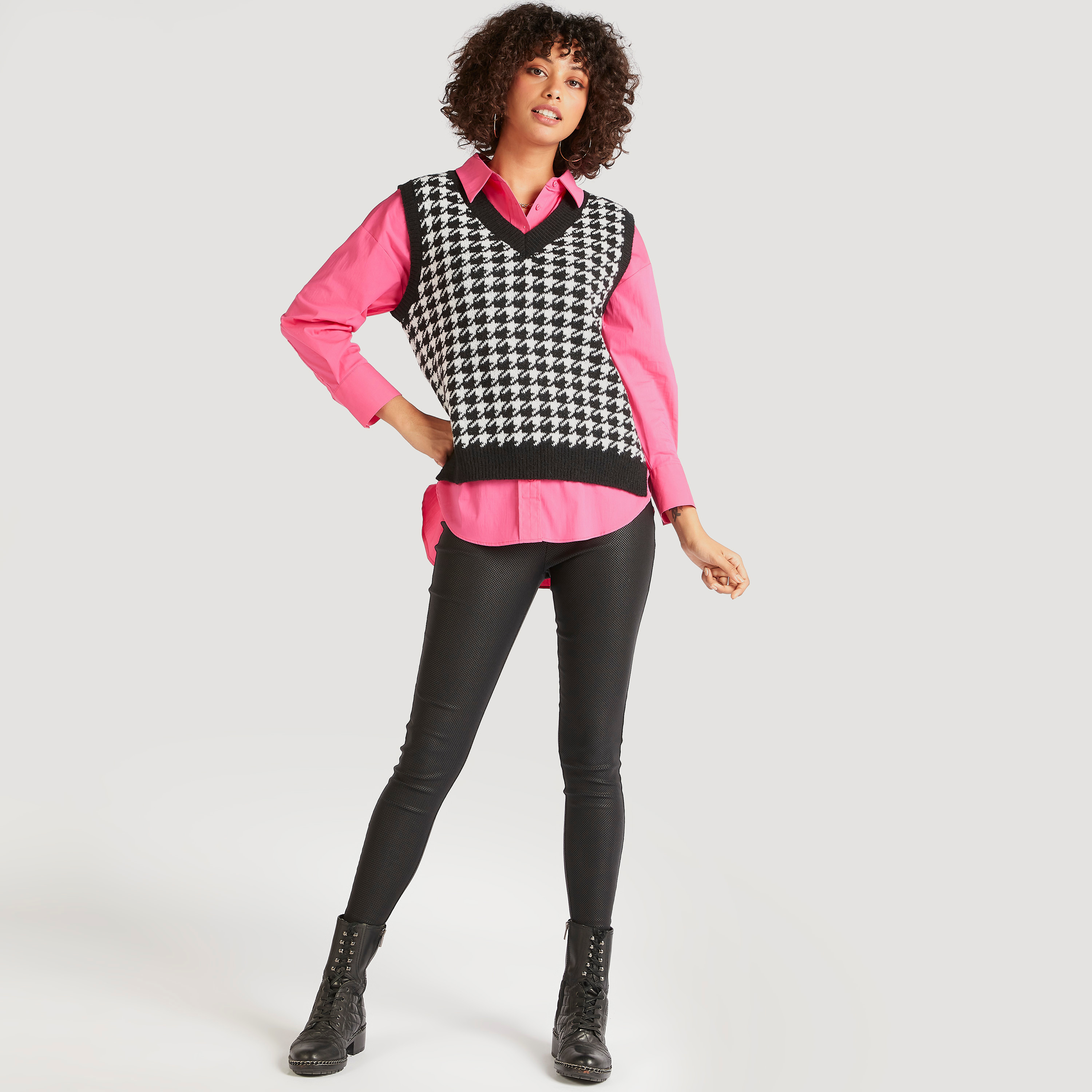 قميص سادة بياقة عاديّة وأكمام طويلة-women-clothing-shirtsandblouses-shirts-image-2