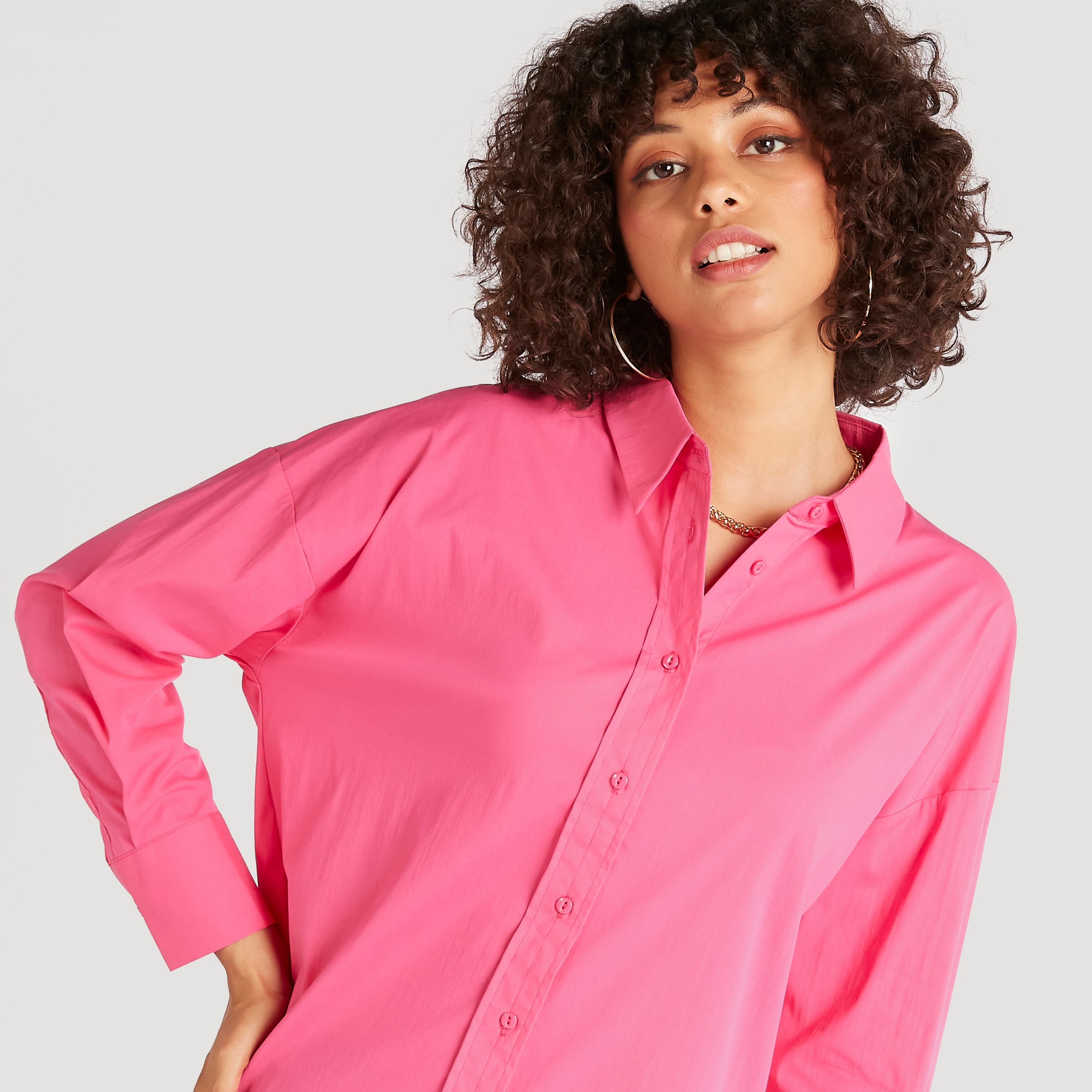 قميص سادة بياقة عاديّة وأكمام طويلة-women-clothing-shirtsandblouses-shirts-image-3