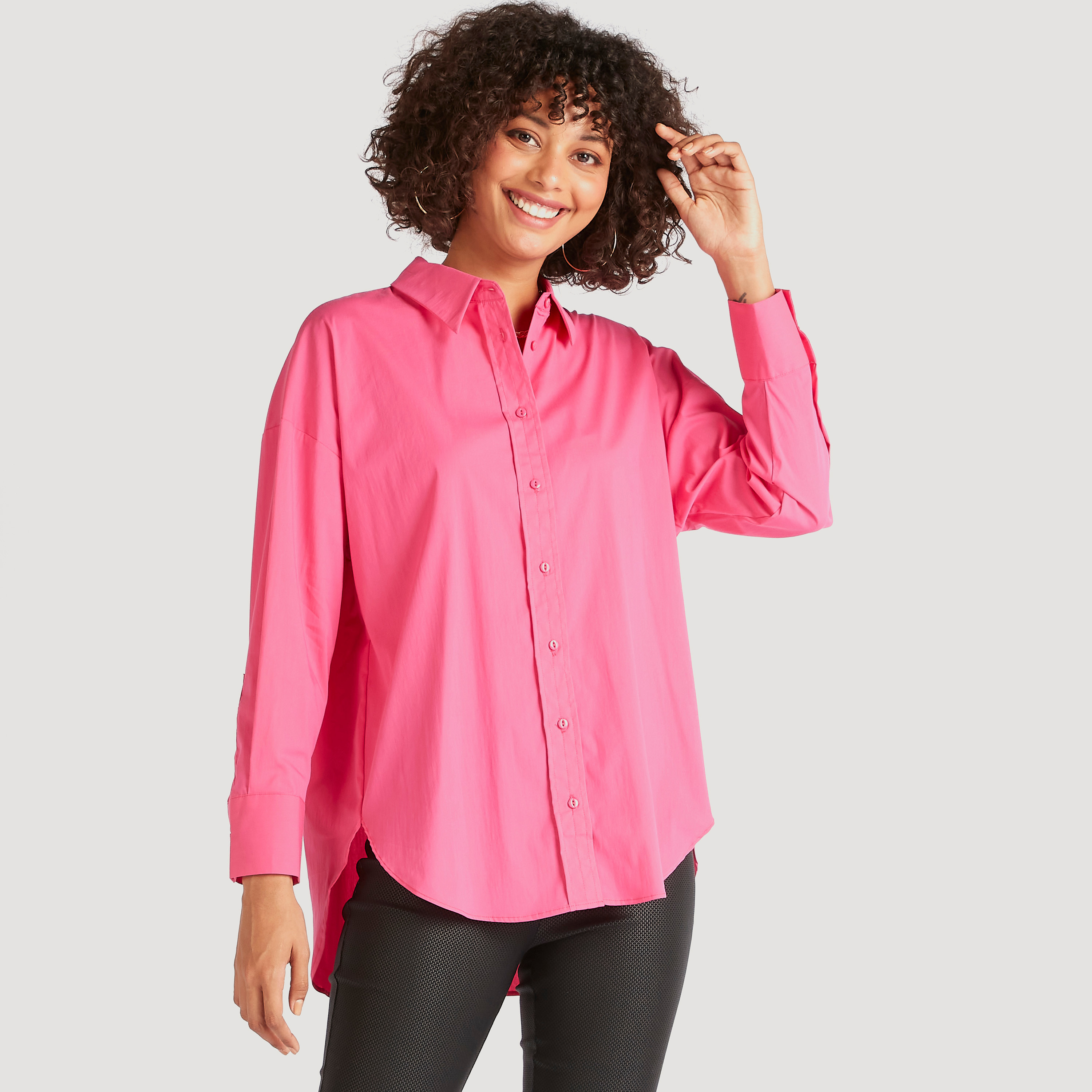 قميص سادة بياقة عاديّة وأكمام طويلة-women-clothing-shirtsandblouses-shirts-image-5