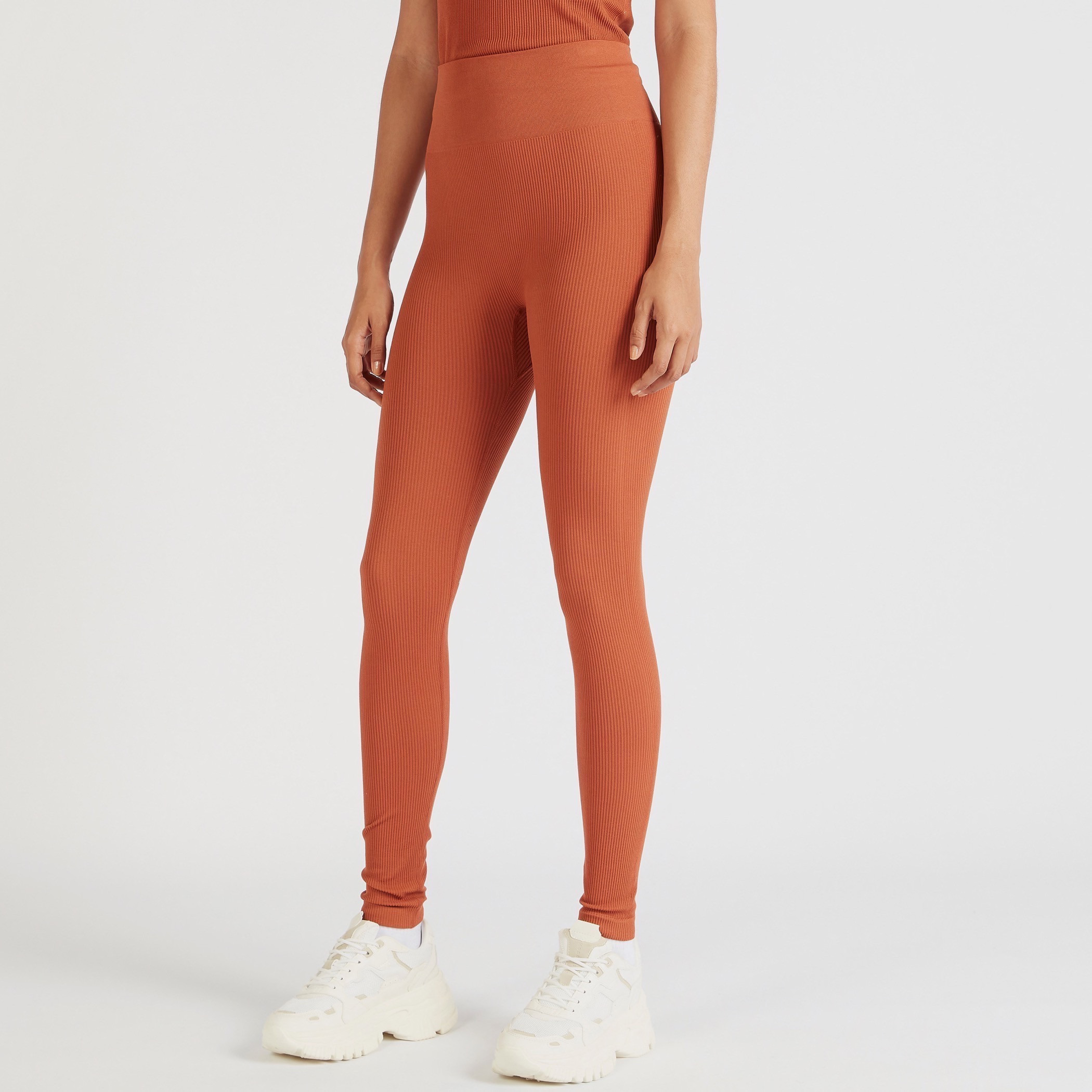 Orange top leggings women's