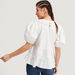 Solid Top with Peter Pan Collar and Puff Sleeves-Shirts & Blouses-thumbnail-3