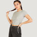 Ribbed Crop T-shirt with Tie-Up Detail and Short Sleeves-T Shirts-thumbnailMobile-0