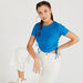Ribbed Crop T-shirt with Tie-Up Detail and Short Sleeves-T Shirts-thumbnailMobile-0