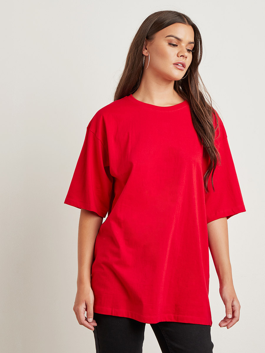 تيشيرت مطبوع بقصة واسعة-women-clothing-tshirts-image-2