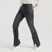 Solid Jeans with Front Slit and Button Closure-Jeans-thumbnailMobile-0