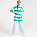 Striped Crew Neck T-Shirt with Short Sleeves-T Shirts-thumbnailMobile-1