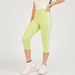 Cropped Leggings with Elasticated Waistband and Side Tape Detail-Leggings-thumbnail-1