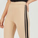 Cropped Leggings with Elasticated Waistband and Side Tape Detail-Leggings-thumbnail-1