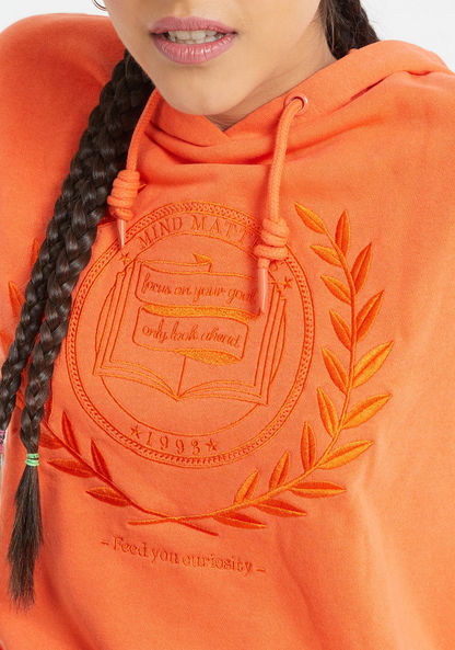 Embroidered Sweatshirt with Hood and Long Sleeves-Hoodies-image-4