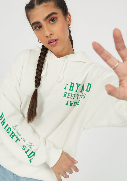 Printed Sweatshirt with Hood and Long Sleeves-Hoodies-image-0