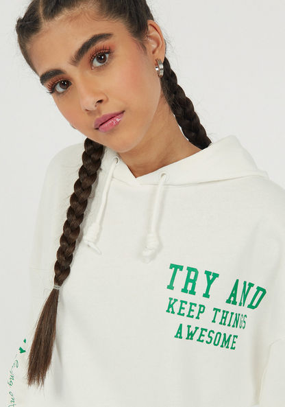 Printed Sweatshirt with Hood and Long Sleeves-Hoodies-image-2