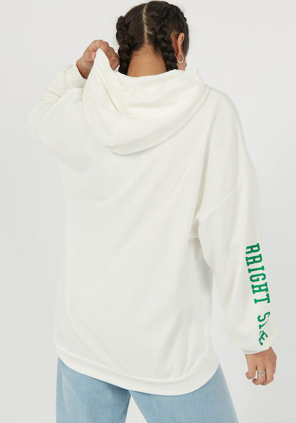 Printed Sweatshirt with Hood and Long Sleeves-Hoodies-image-3