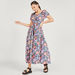 Floral Print Maxi A-line Tiered Dress with Puff Sleeves-Dresses-thumbnailMobile-0