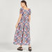 Floral Print Maxi A-line Tiered Dress with Puff Sleeves-Dresses-thumbnail-3