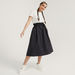 Solid Midi A-line Dress with Pockets and Waist Tie-Ups-Dresses-thumbnailMobile-0