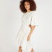 Solid Mini Asymmetric Dress with Cutout Detail and Balloon Sleeves-Dresses-thumbnailMobile-5