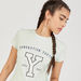 Slogan Print Crew Neck T-shirt with Short Sleeves-T Shirts-thumbnail-4