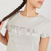 Slogan Print Crew Neck T-shirt with Short Sleeves-T Shirts-thumbnailMobile-2