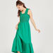 Solid Sleeveless Maxi A-line Dress with Gathered Detail-Dresses-thumbnailMobile-1