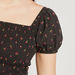 Floral Print Square Neck Top with Short Sleeves and Shirred Detail-Shirts & Blouses-thumbnailMobile-4
