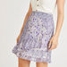 Floral Print Mini Skirt with Ruffles and Elasticised Waist-Skirts-thumbnail-0