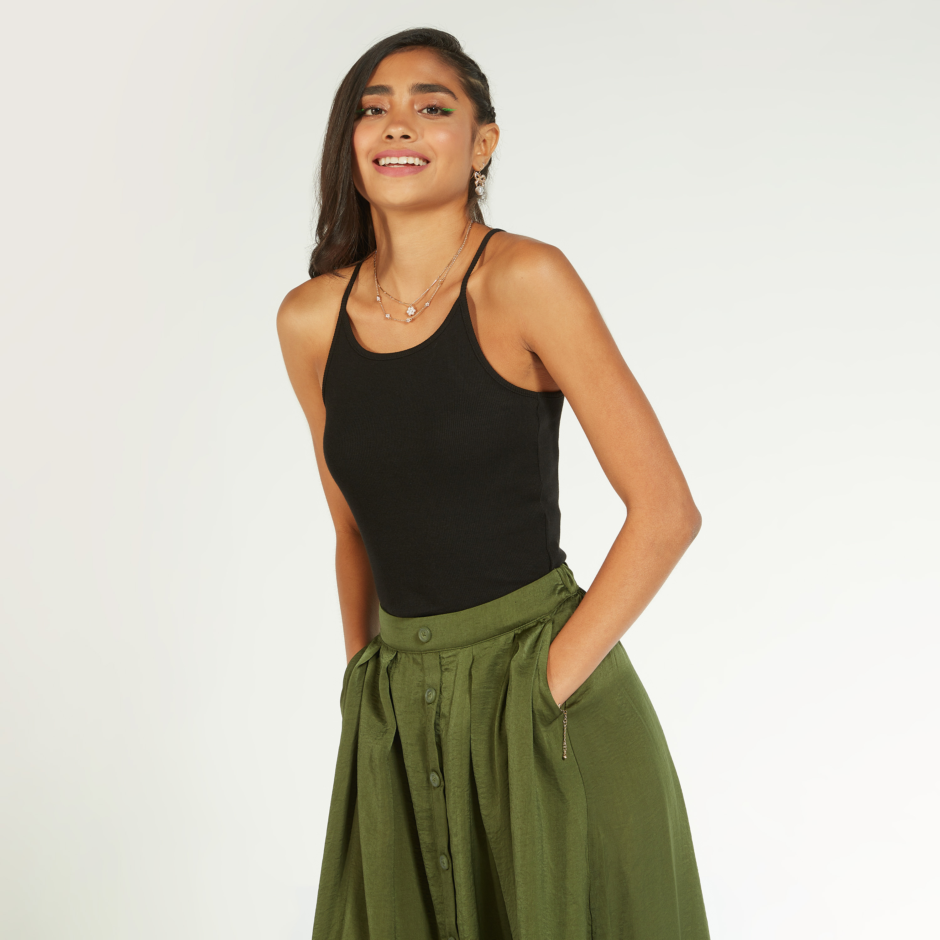 فيست سادة بظهر متقاطع وياقة عميقة-women-clothing-tshirts-image-6