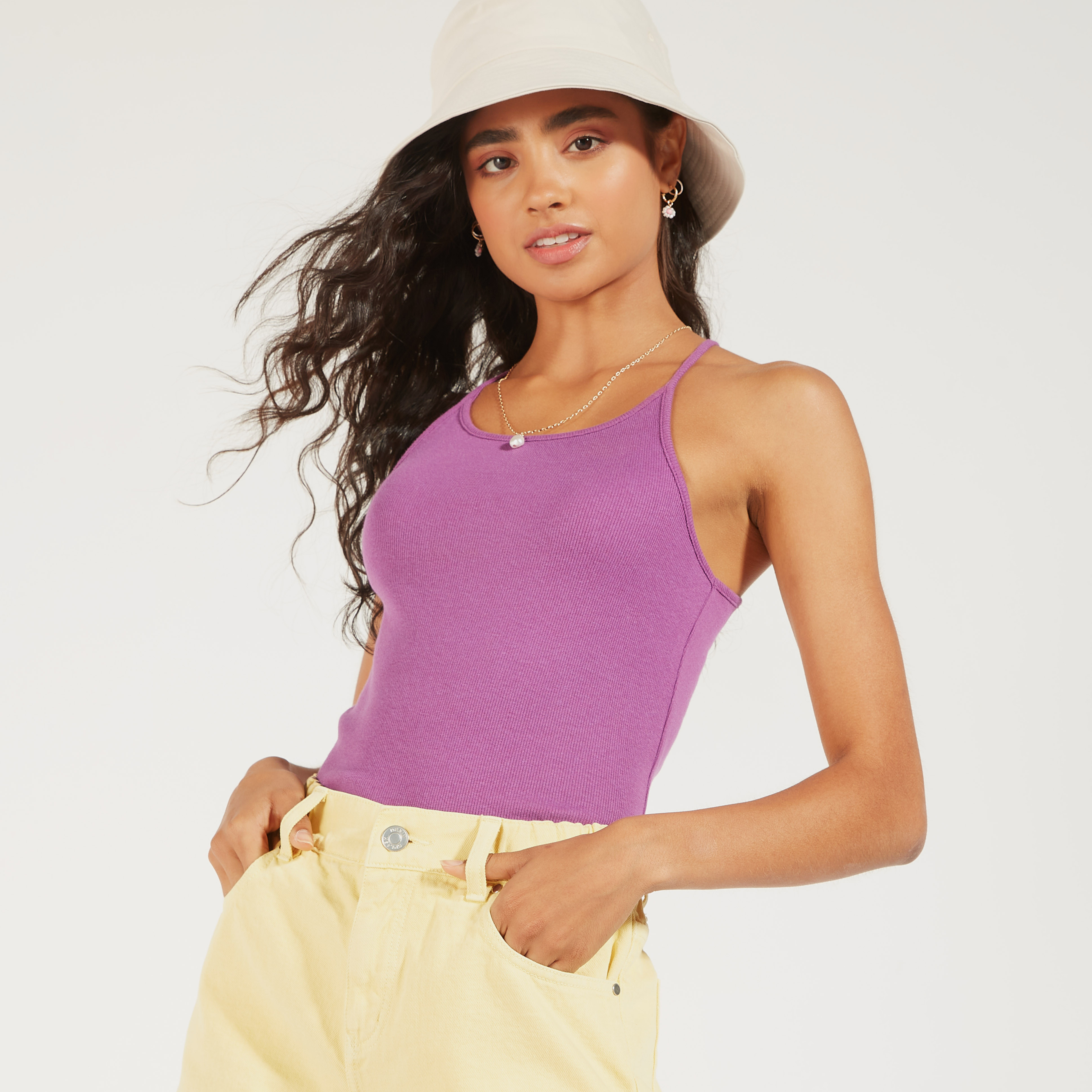 فيست سادة بظهر متقاطع وياقة عميقة-women-clothing-tshirts-image-5