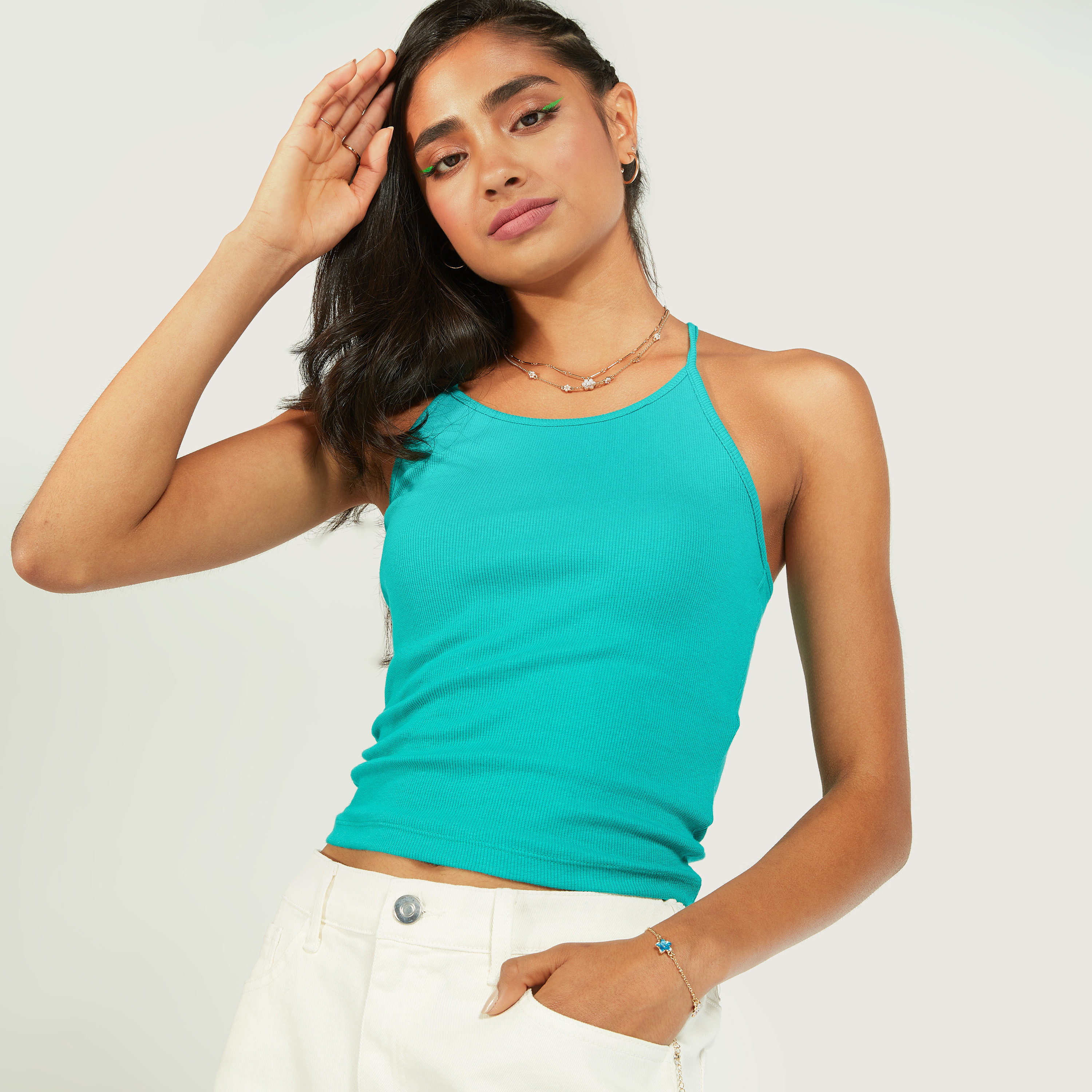 فيست سادة بظهر متقاطع وياقة عميقة-women-clothing-tshirts-image-20