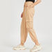 Solid Mid-Rise Cargo Joggers with Drawstring Closure-Joggers-thumbnailMobile-4