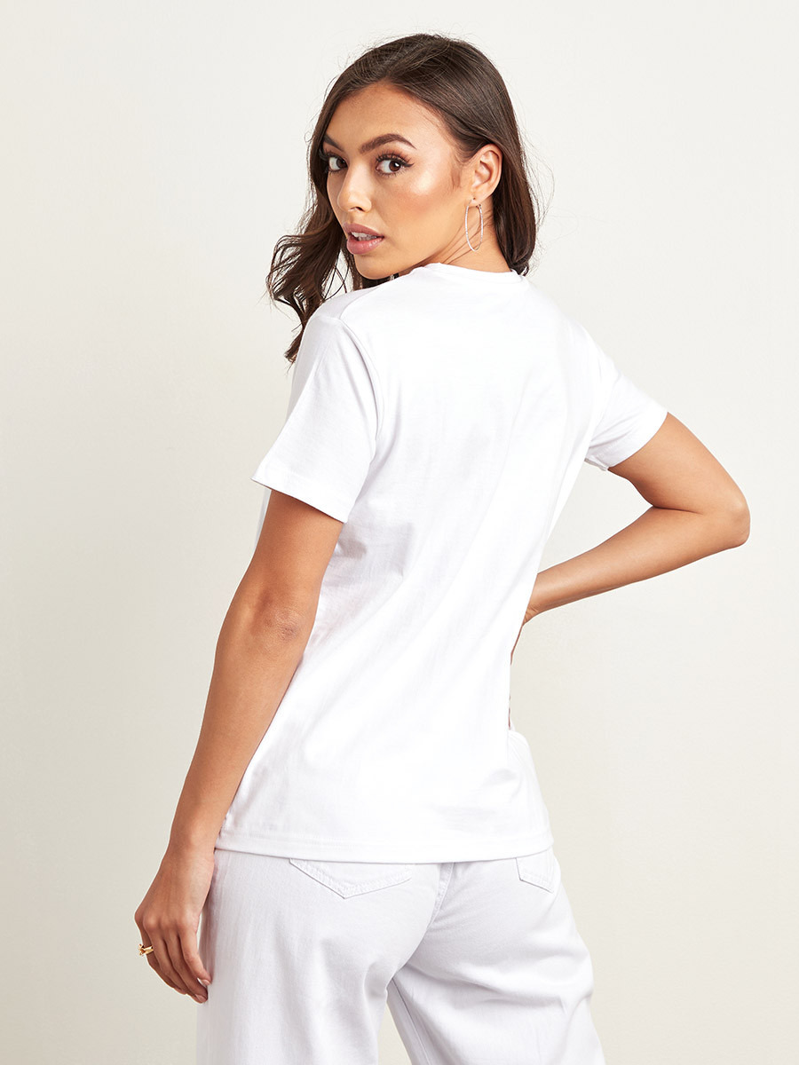 Styli Honey Slogan Print Regular Fit T-shirt-women-clothing-tshirts-image-4