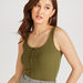 Solid Sleeveless Tank Top with Scoop Neck and Button Closure-Vests-thumbnail-2