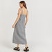 Checked Midi A-line Sleeveless Dress with Button Closure-Dresses-thumbnailMobile-3