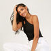 Ribbed One Shoulder Crop Top with Cutout Detail-Shirts & Blouses-thumbnailMobile-0