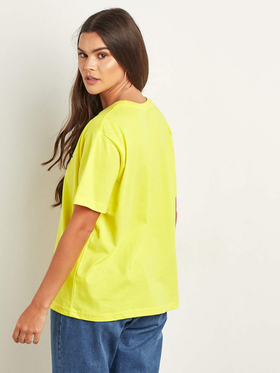 Styli Weekend Slogan Print Regular Fit T-shirt-women-clothing-tshirts-image-5