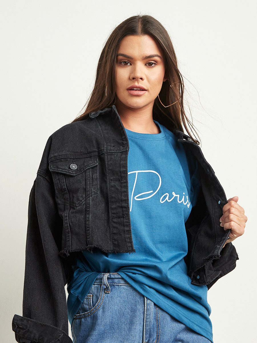 تيشيرت مطبوع بقصة واسعة من ستايلي-women-clothing-tshirts-image-5