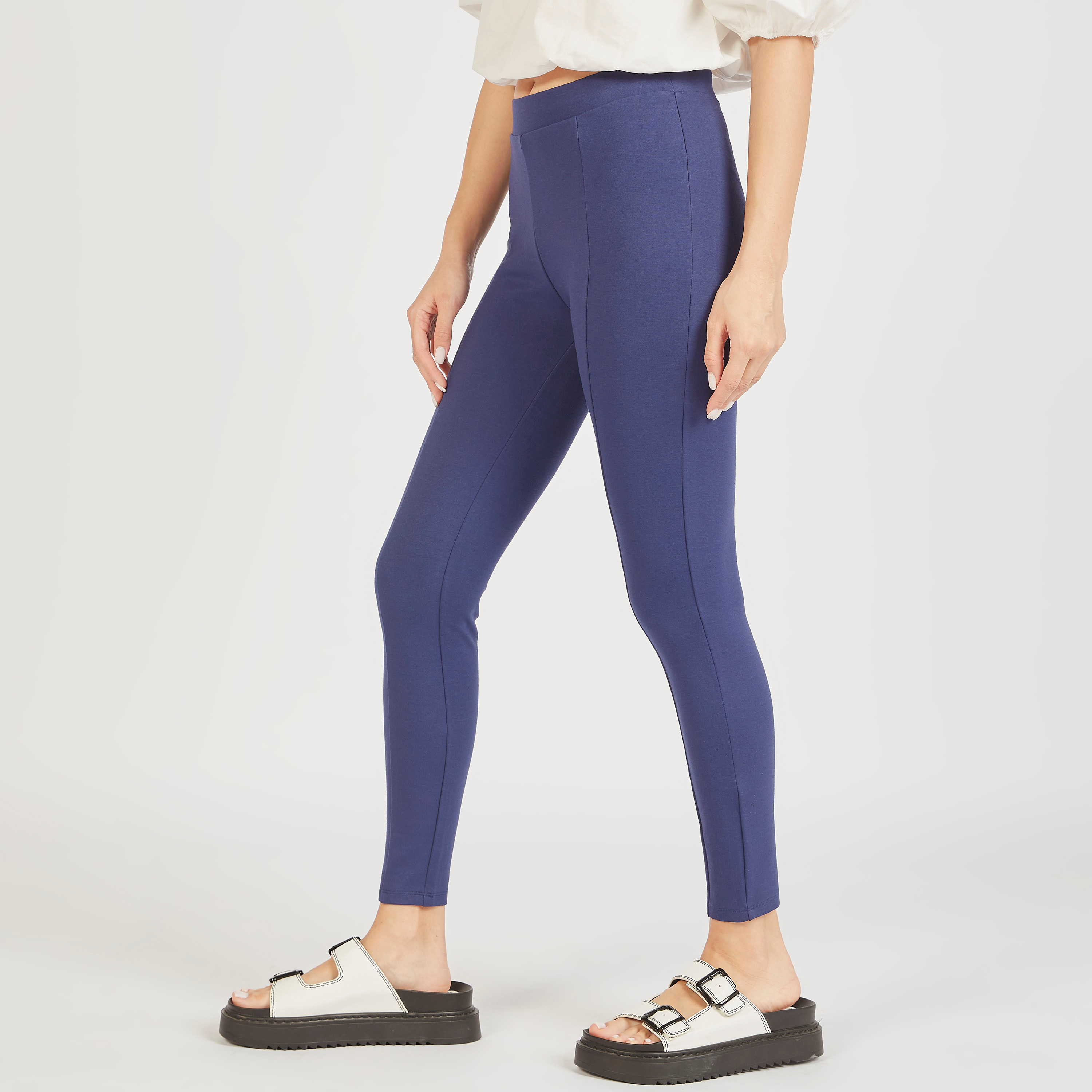 Navy hotsell blue treggings