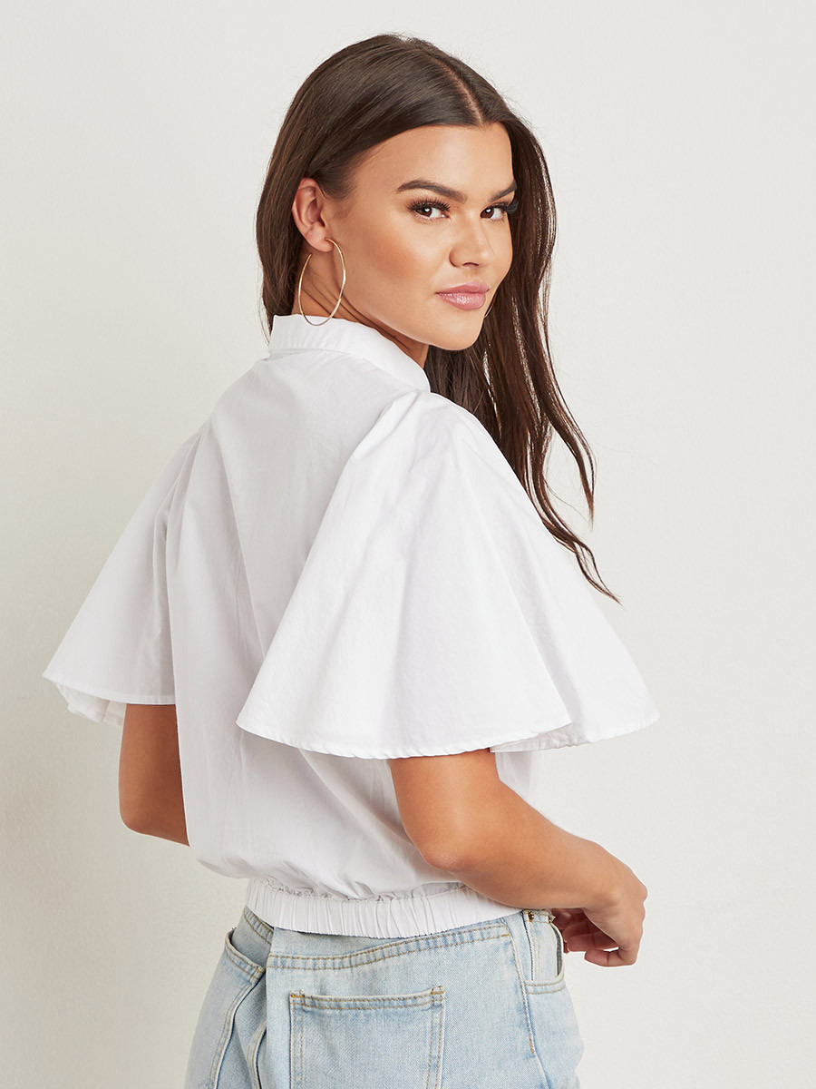 قميص سادة بأزرار وأكمام واسعة-women-clothing-shirtsandblouses-blouses-image-3