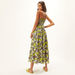 Floral Print Sleeveless A-line Dress with Halter Neck-Dresses-thumbnailMobile-2