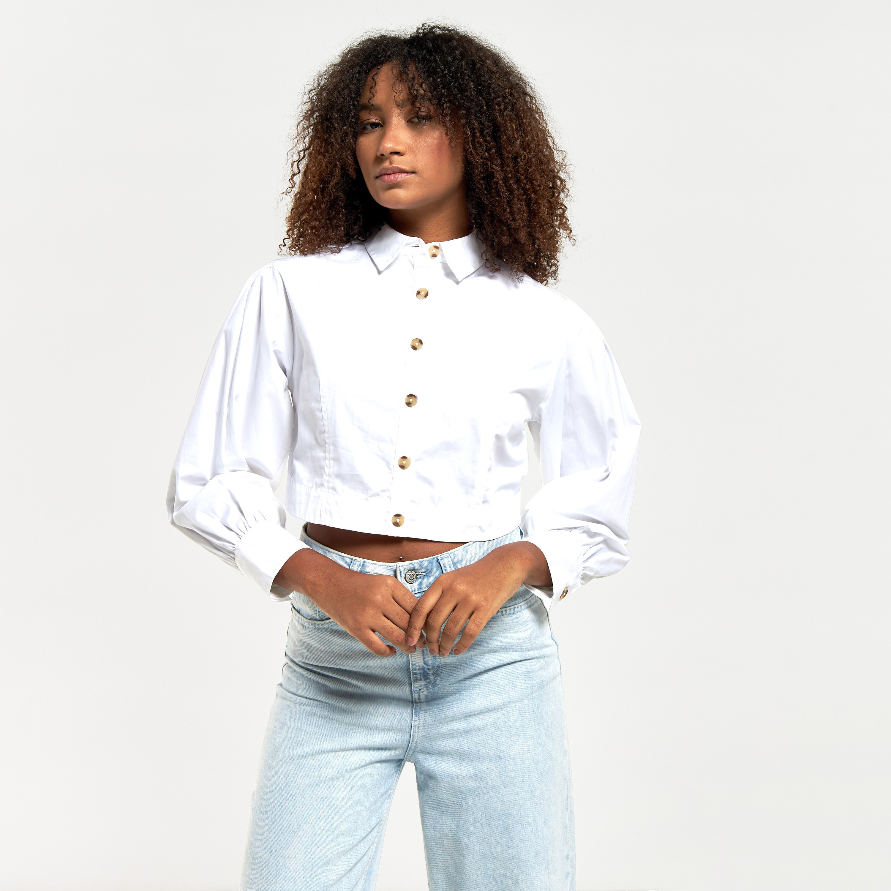 Long sleeve cropped deals shirt