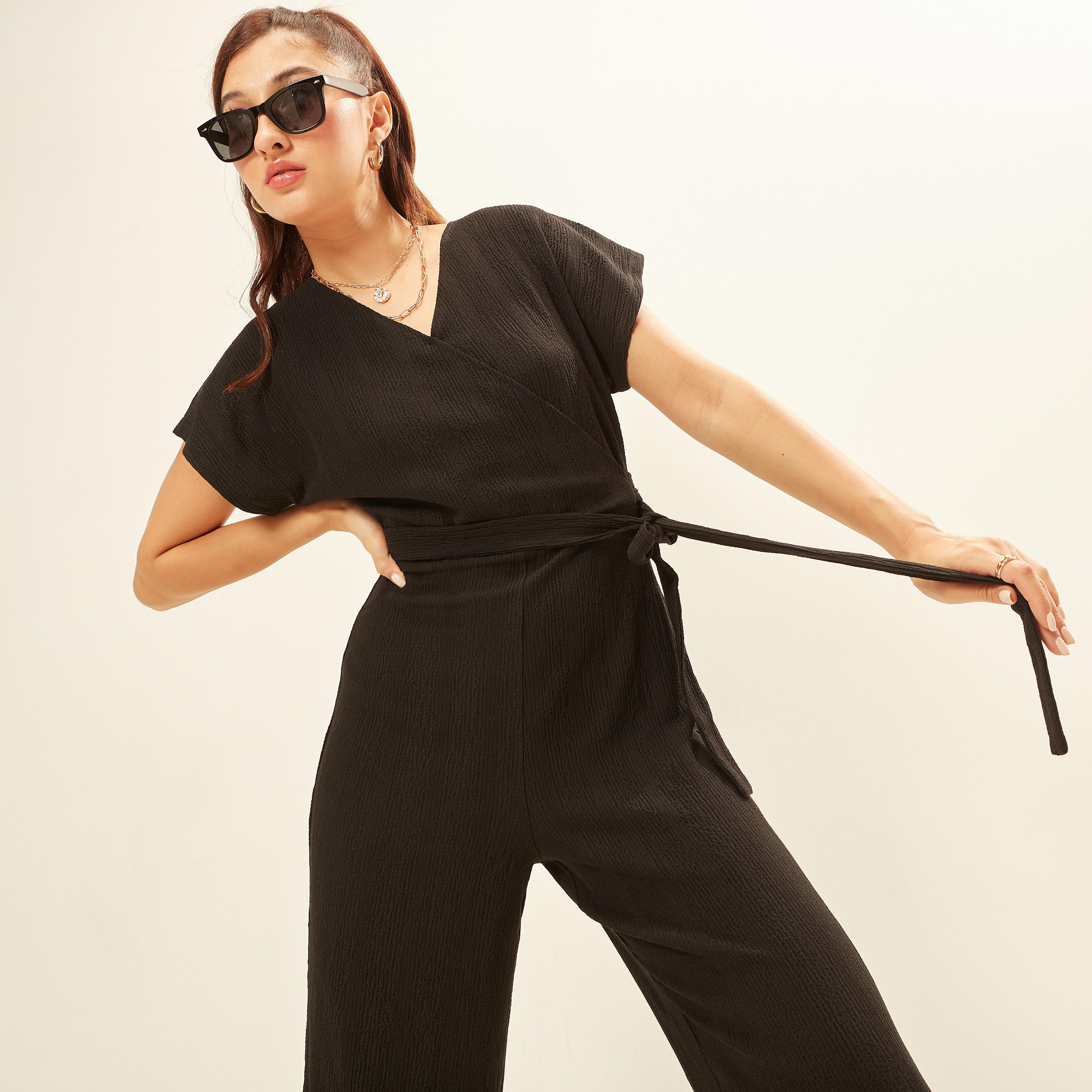 جمبسوت ملفوف سادة بأربطة-women-clothing-jumpsuits-image-2
