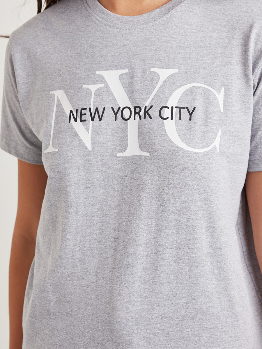 تيشيرت مطبوع بقصة واسعة من ستايلي-women-clothing-tshirts-image-6
