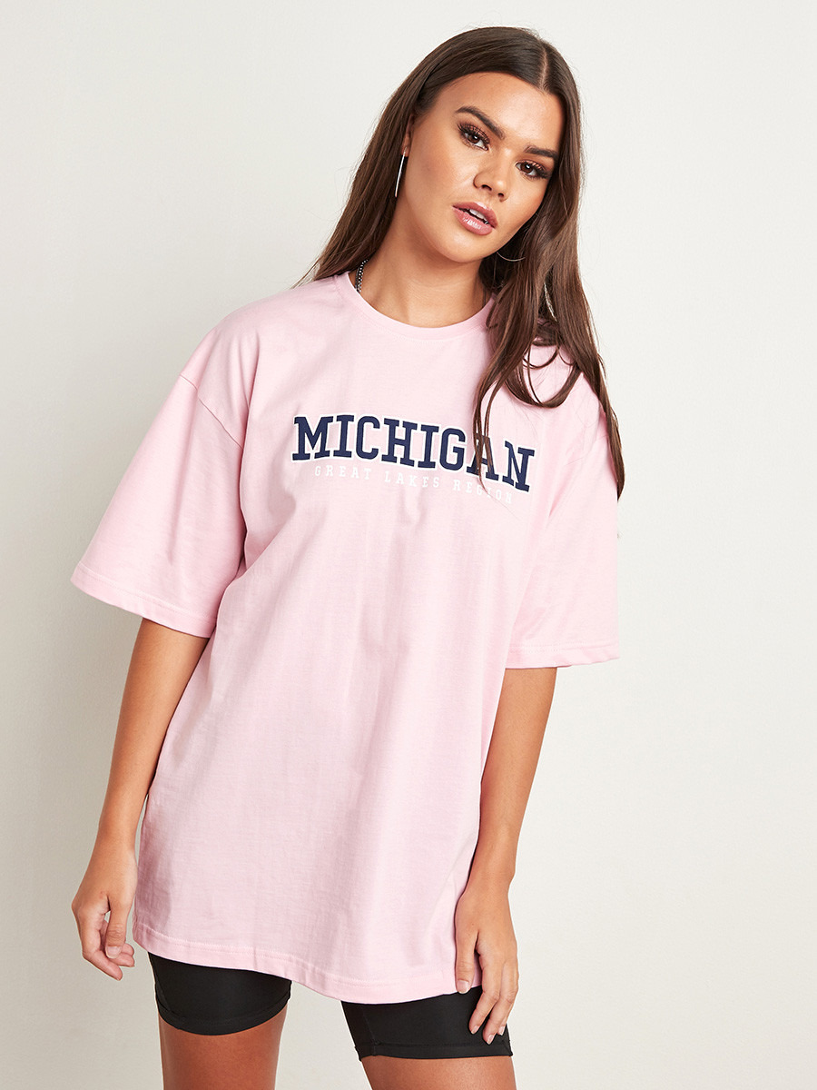تيشيرت مطبوع بقصة واسعة-women-clothing-tshirts-image-1