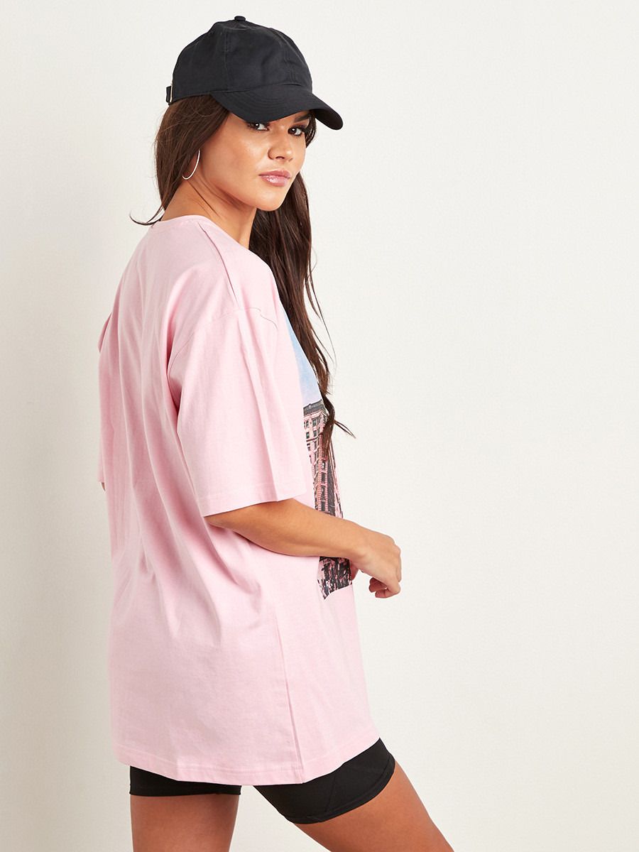 تيشيرت مطبوع بقصة واسعة من ستايلي-women-clothing-tshirts-image-3