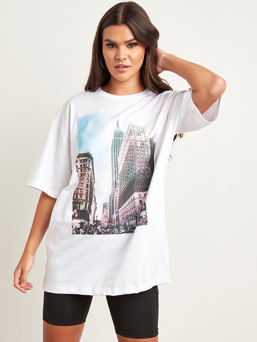 Styli New York Graphic Printed Oversized Fit T-shirt-women-clothing-tshirts-image-1