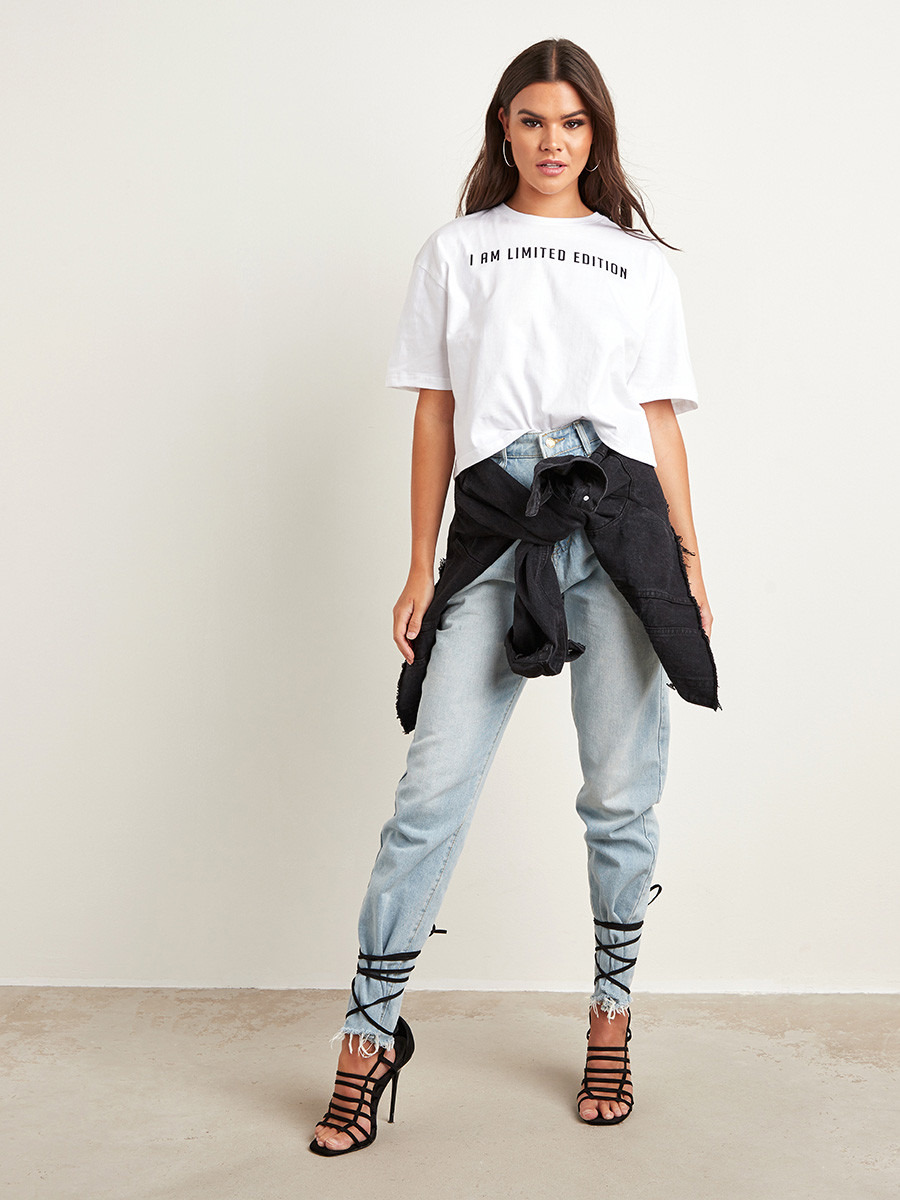 تيشيرت مطبوع بأكمام قصيرة وقصة واسعة من ستايلي-women-clothing-tshirts-image-2