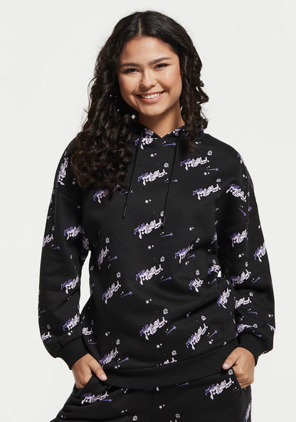 Buy Women's All Over Celestial Method Anime Print Hoodie with Long Sleeves  Online | Centrepoint Bahrain